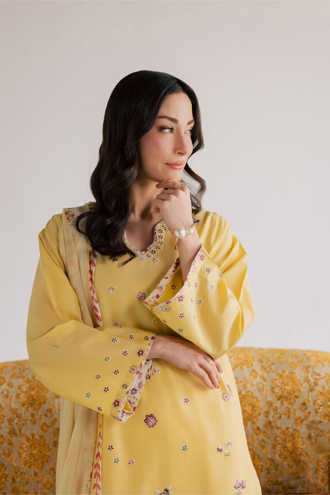 Cardiff 3Pc - Embroidered Lawn Dress