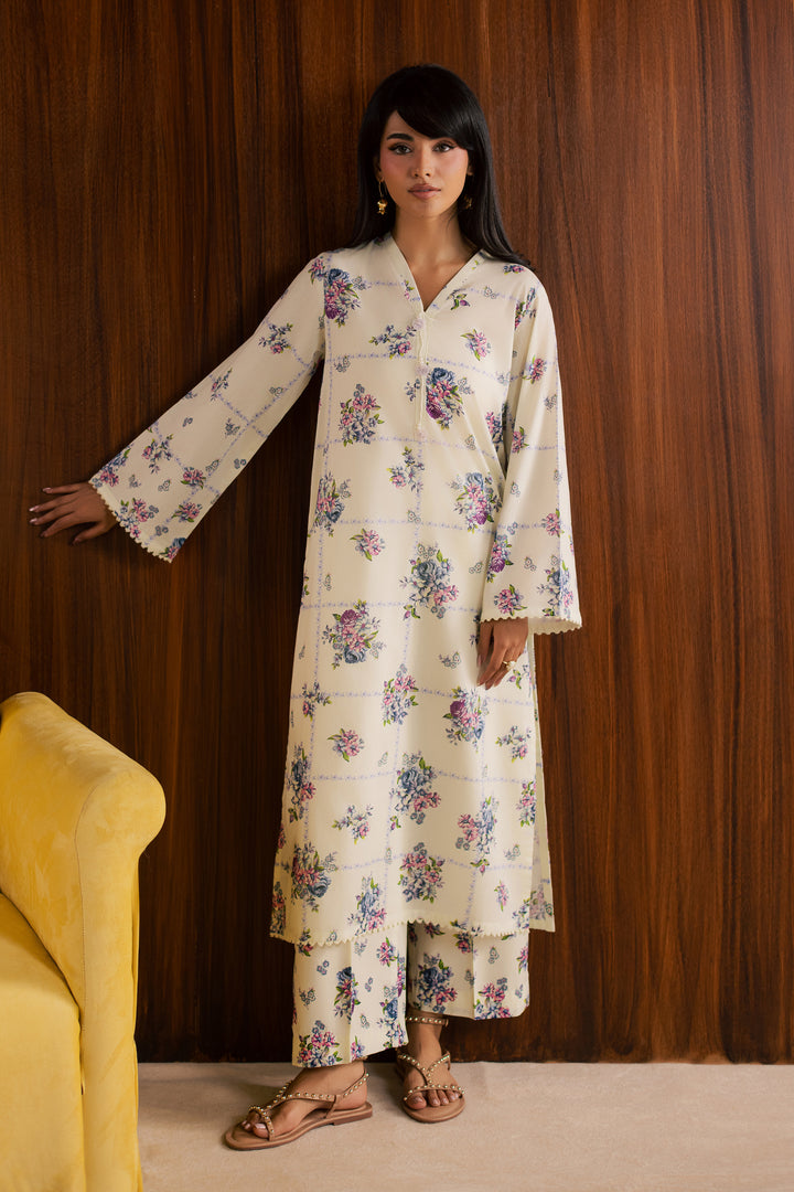 White Sally 2Pc - Printed Lawn Dress
