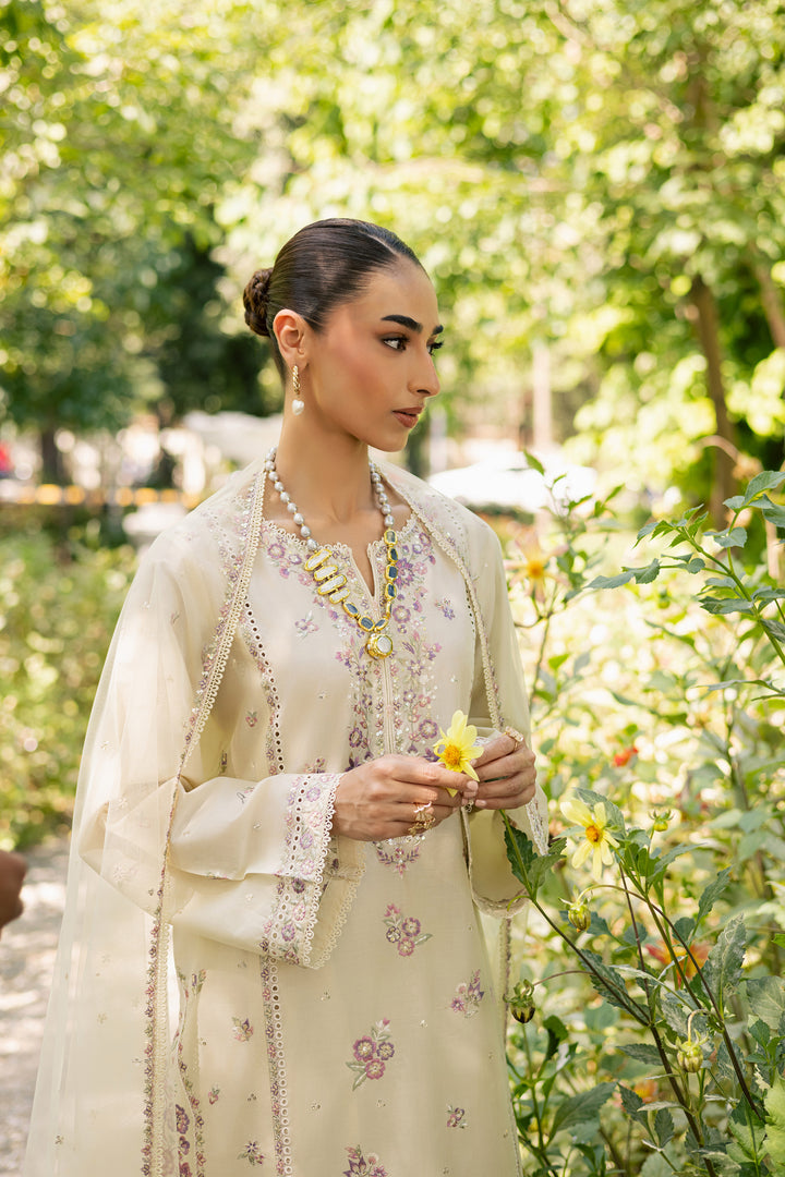 Vanilla 3Pc - Festive Embroidered Lawn