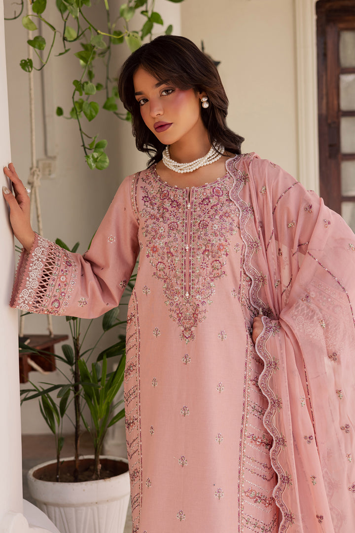 Gulzaar 3Pc - Embroidered Khaddar Dress
