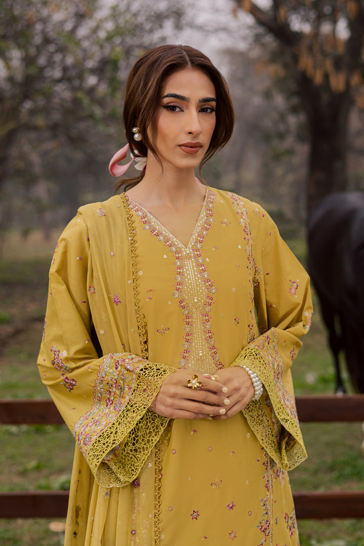 Zimal 3Pc - Festive Embroidered Lawn