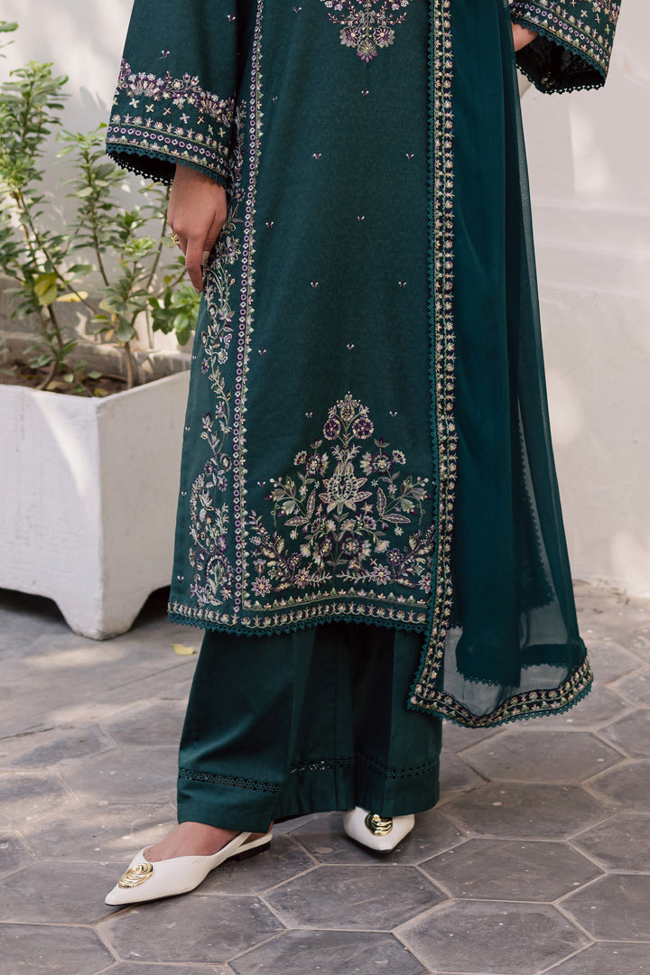 Safira 3Pc - Embroidered Karandi Dress