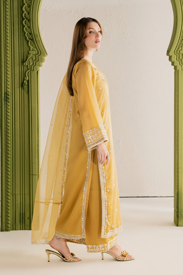 Mustard Tabeer 3Pc - Festive Luxe Pret