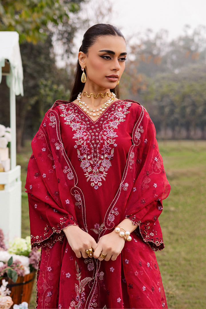 Ruby Ghazal 3Pc - Festive Embroidered Lawn