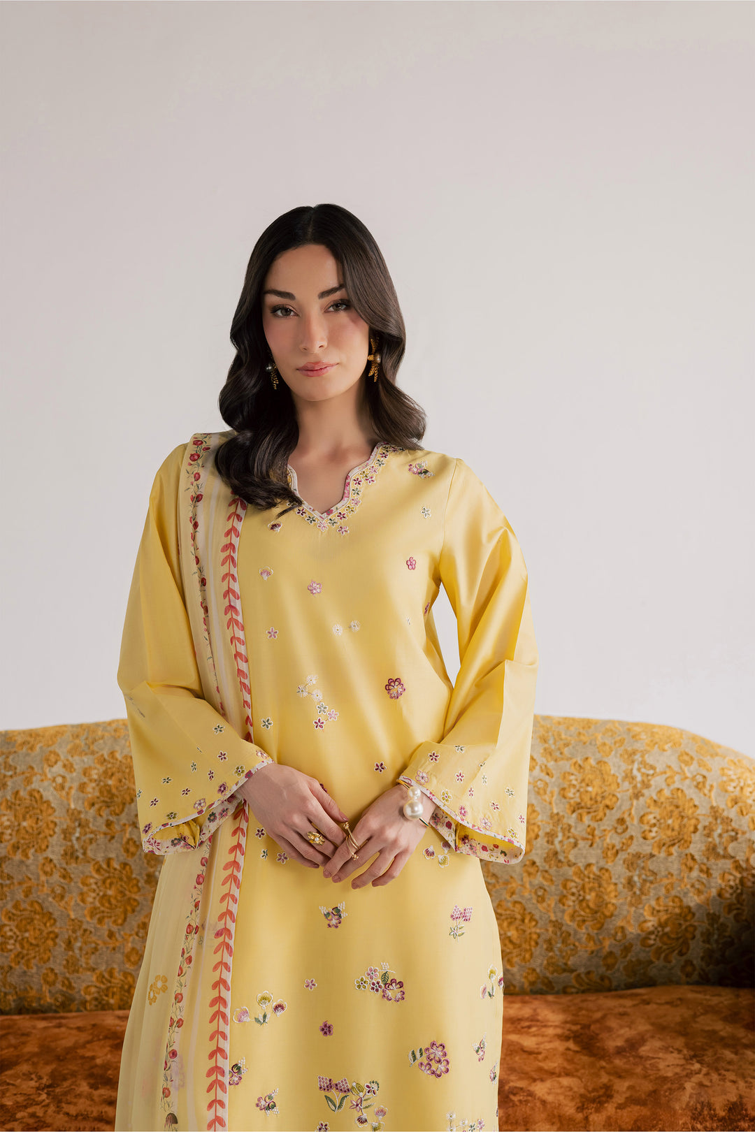 Cardiff 3Pc - Embroidered Lawn Dress