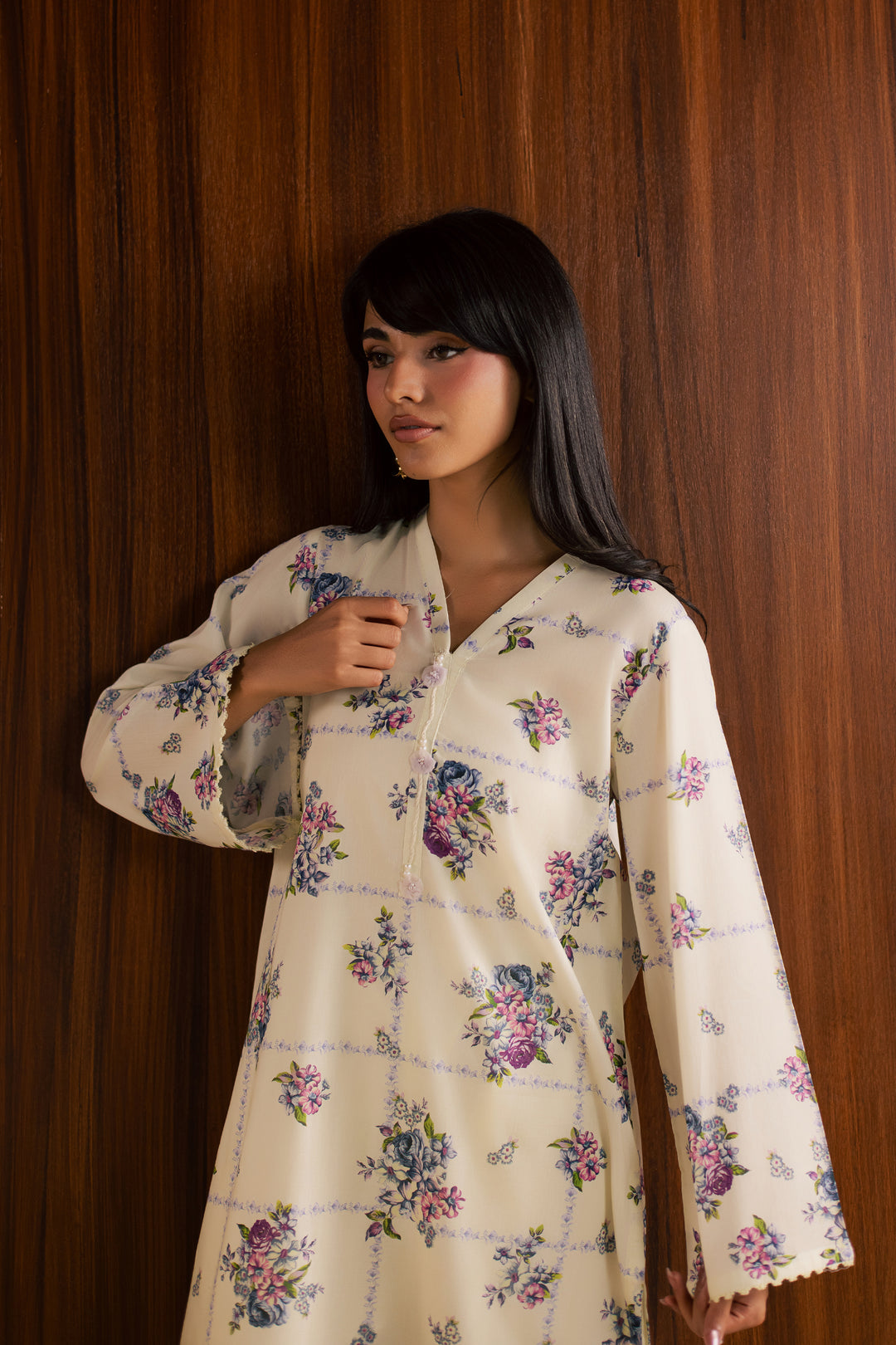 White Sally 2Pc - Printed Lawn Dress