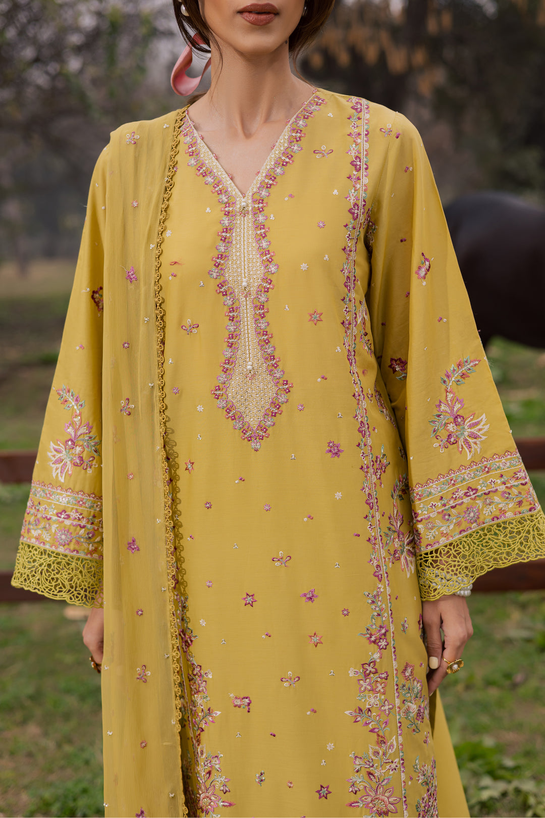Zimal 3Pc - Festive Embroidered Lawn