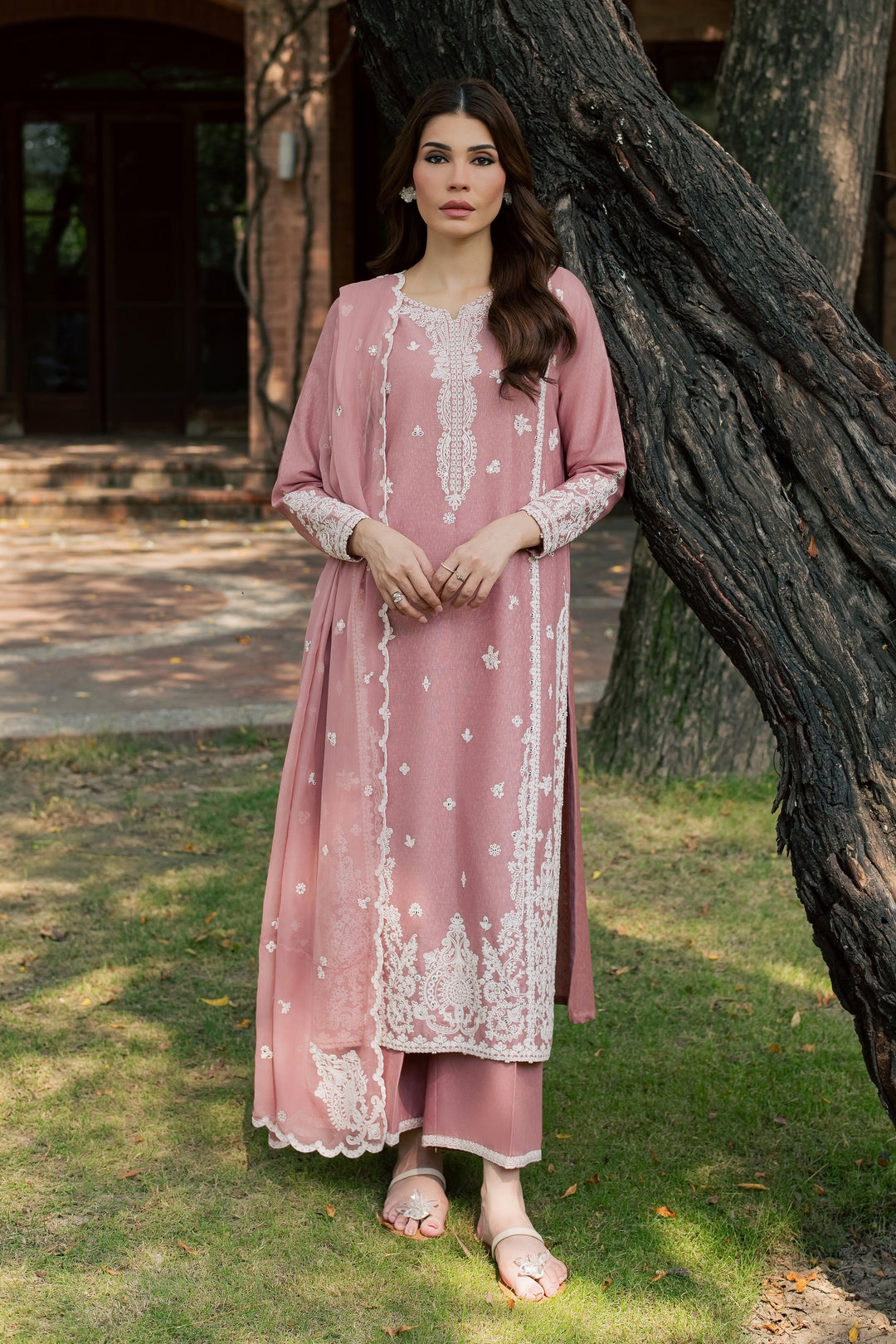 Calliope 3Pc - Embroidered Karandi Pret