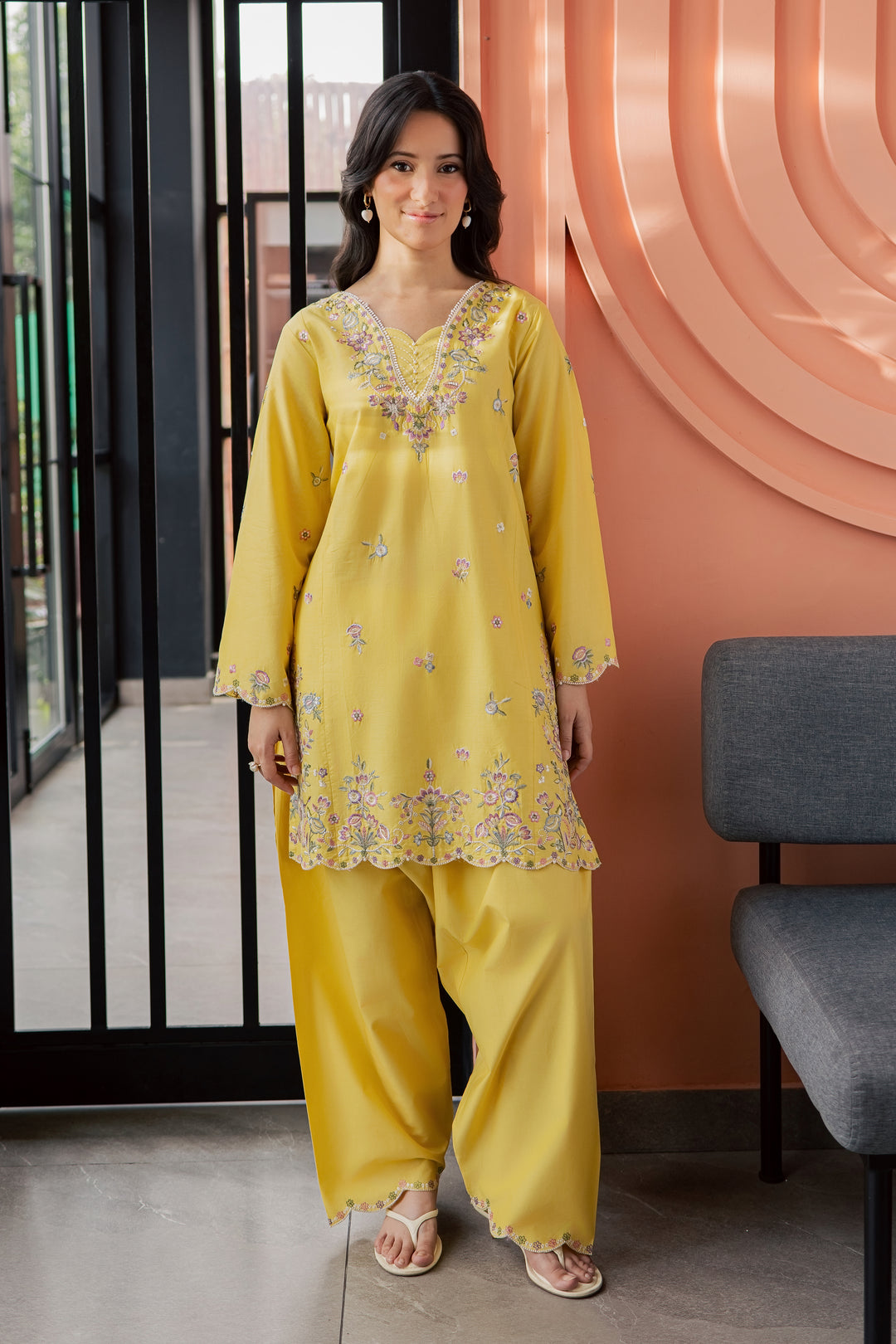 Auric 2Pc - Embroidered Lawn Dress
