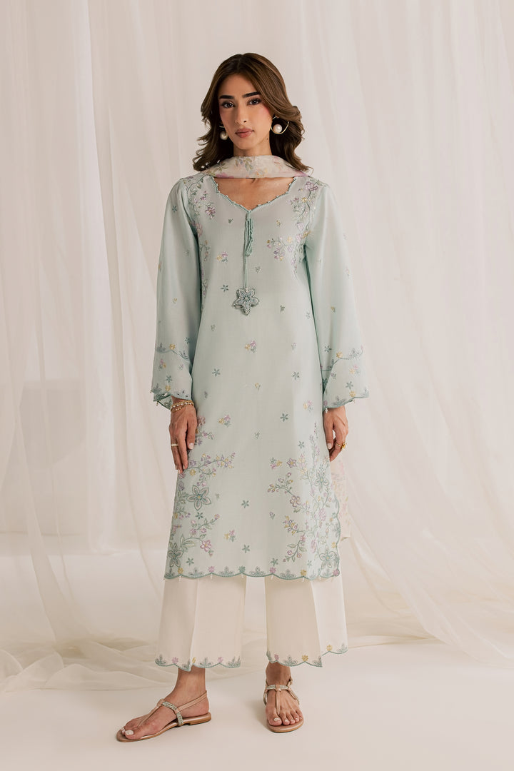 Marshmellow 3Pc - Embroidered Lawn Dress