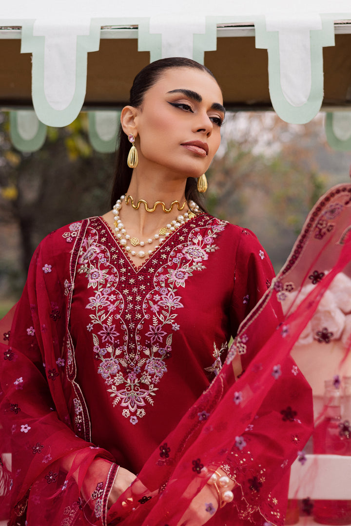 Ruby Ghazal 3Pc - Festive Embroidered Lawn