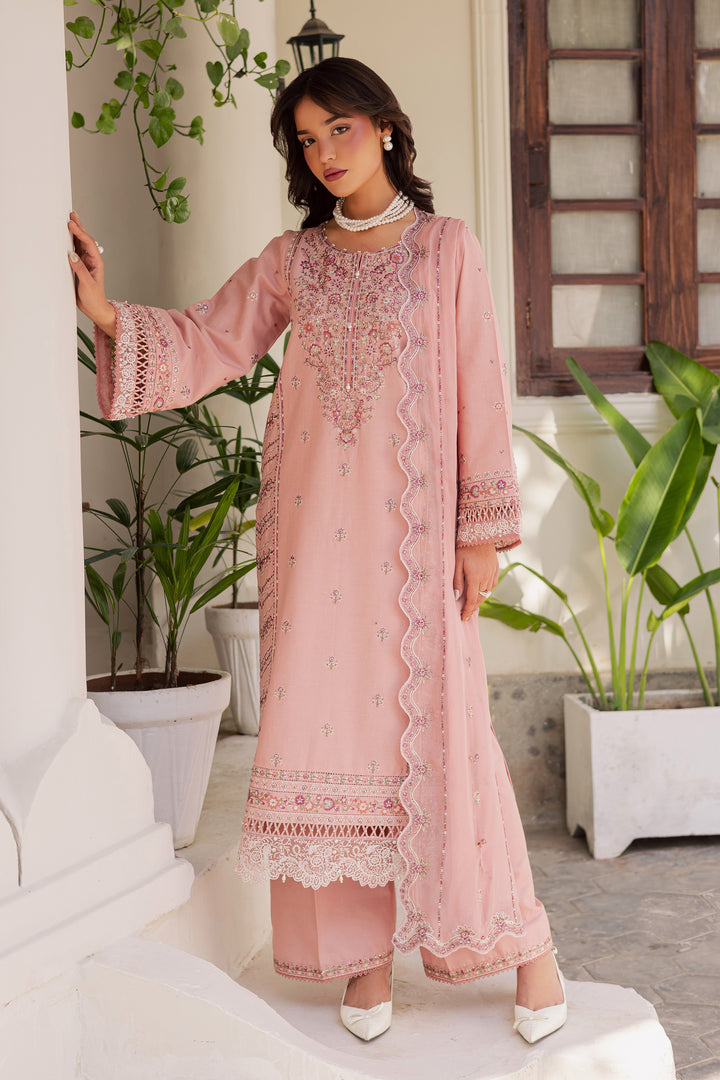 Gulzaar 3Pc - Embroidered Khaddar Dress