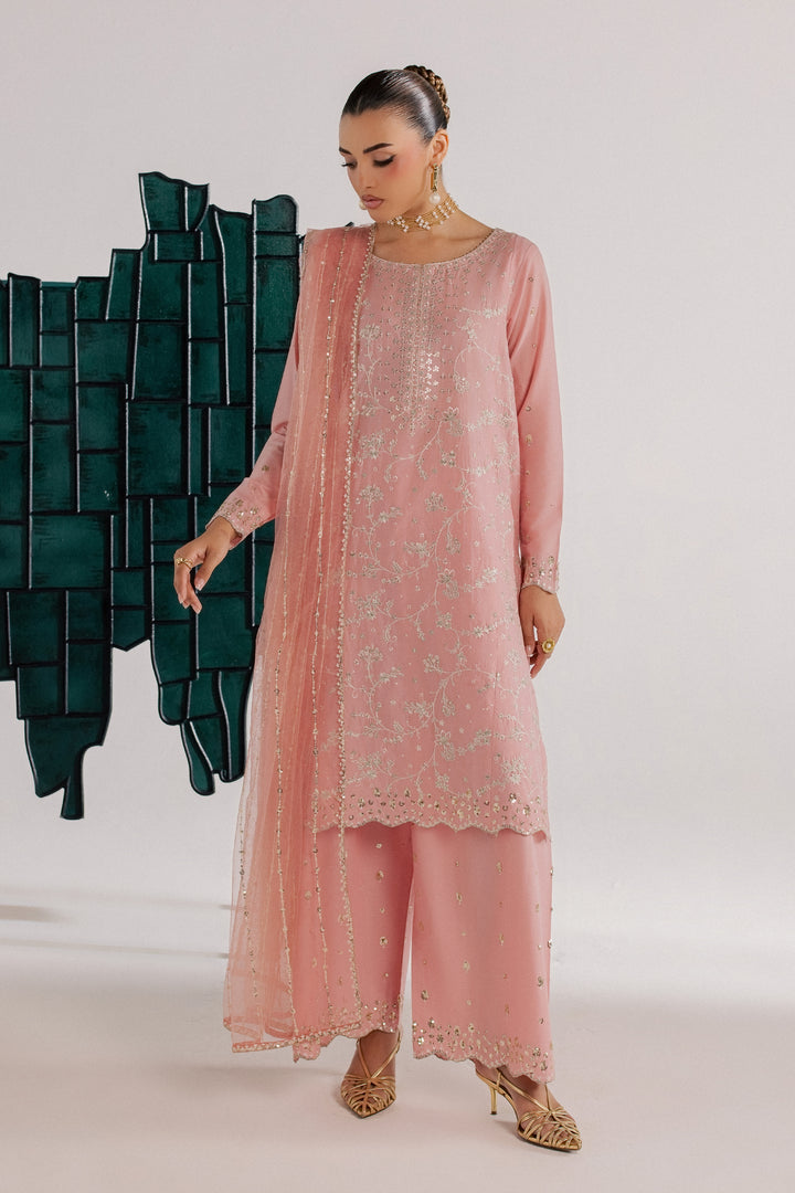 Pink Gulrukh 3Pc - Luxury Embroidered Lawn