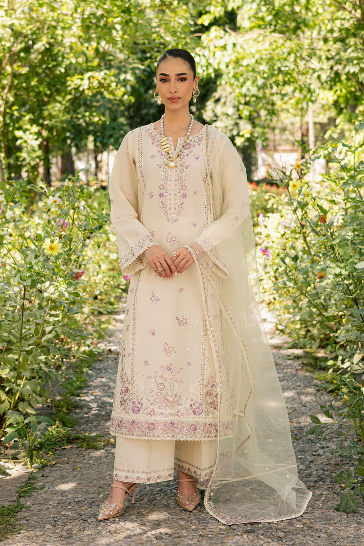Vanilla 3Pc - Festive Embroidered Lawn