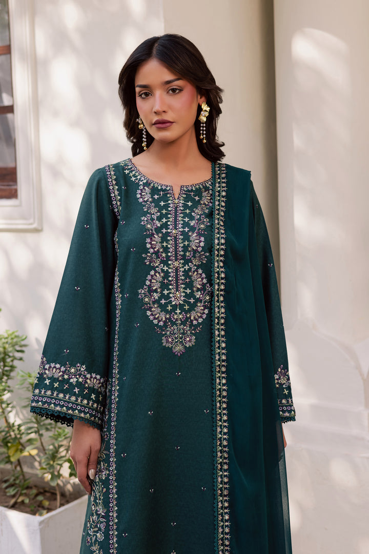 Safira 3Pc - Embroidered Karandi Dress