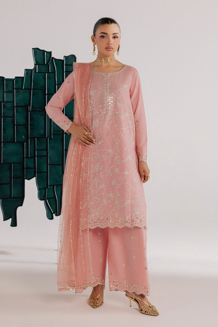 Pink Gulrukh 3Pc - Luxury Embroidered Lawn