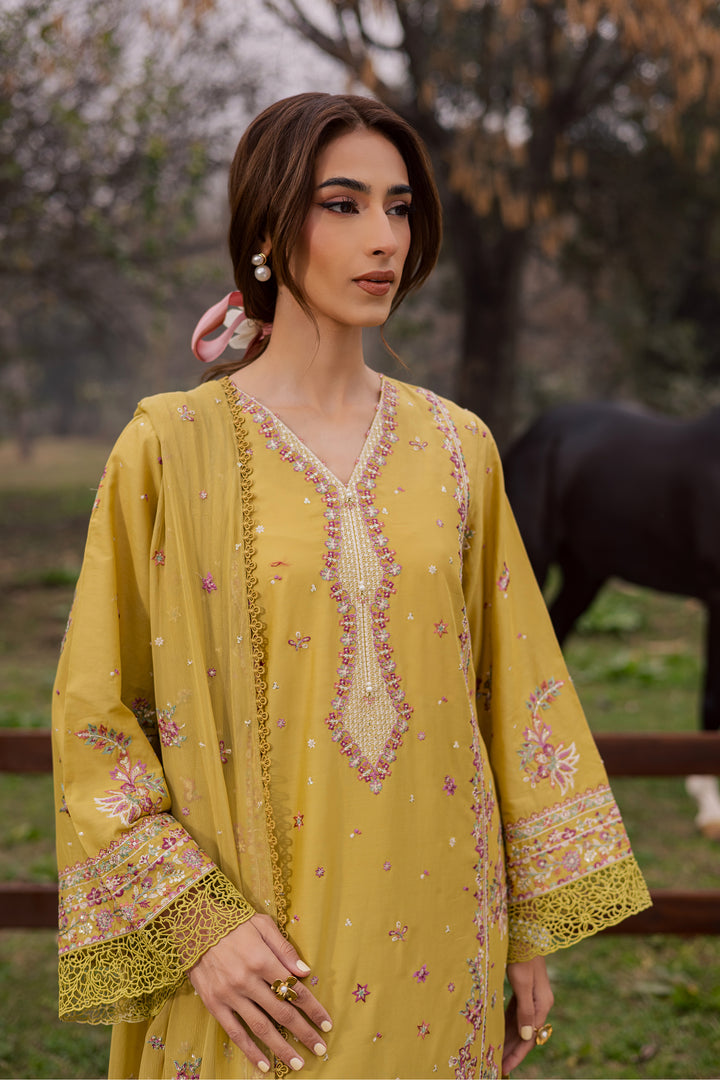 Zimal 3Pc - Festive Embroidered Lawn