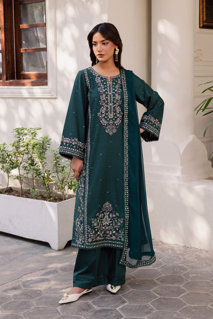 Safira 3Pc - Embroidered Karandi Dress