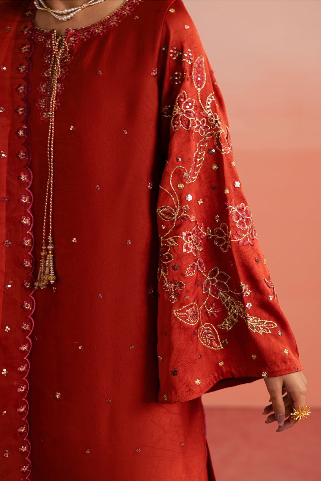 Rust Livia 3Pc - Festive Luxe Pret