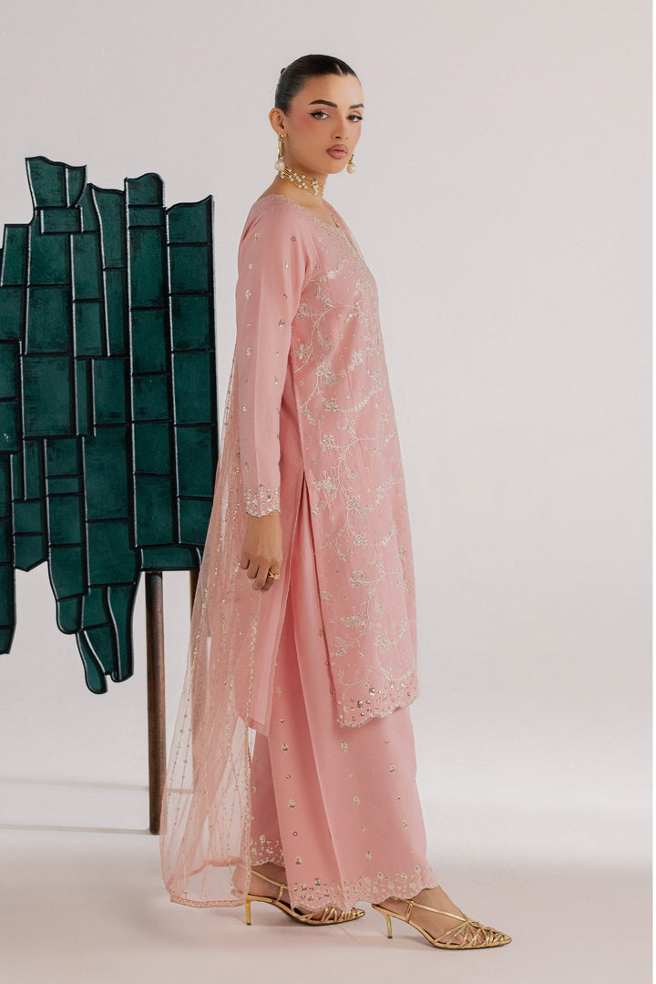 Pink Gulrukh 3Pc - Luxury Embroidered Lawn