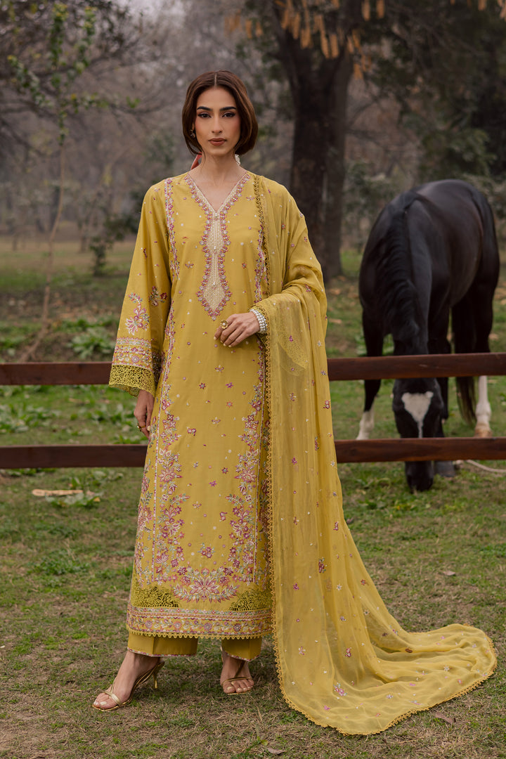 Zimal 3Pc - Festive Embroidered Lawn