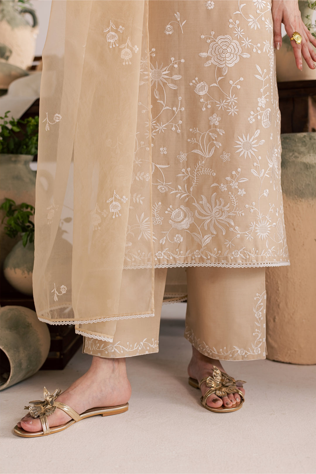 Miami 3Pc - Embroidered Lawn Dress