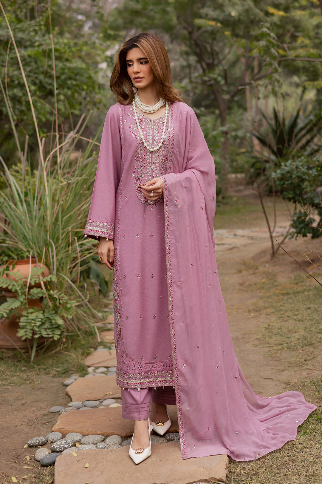 November 3Pc - Embroidered Festive Pret