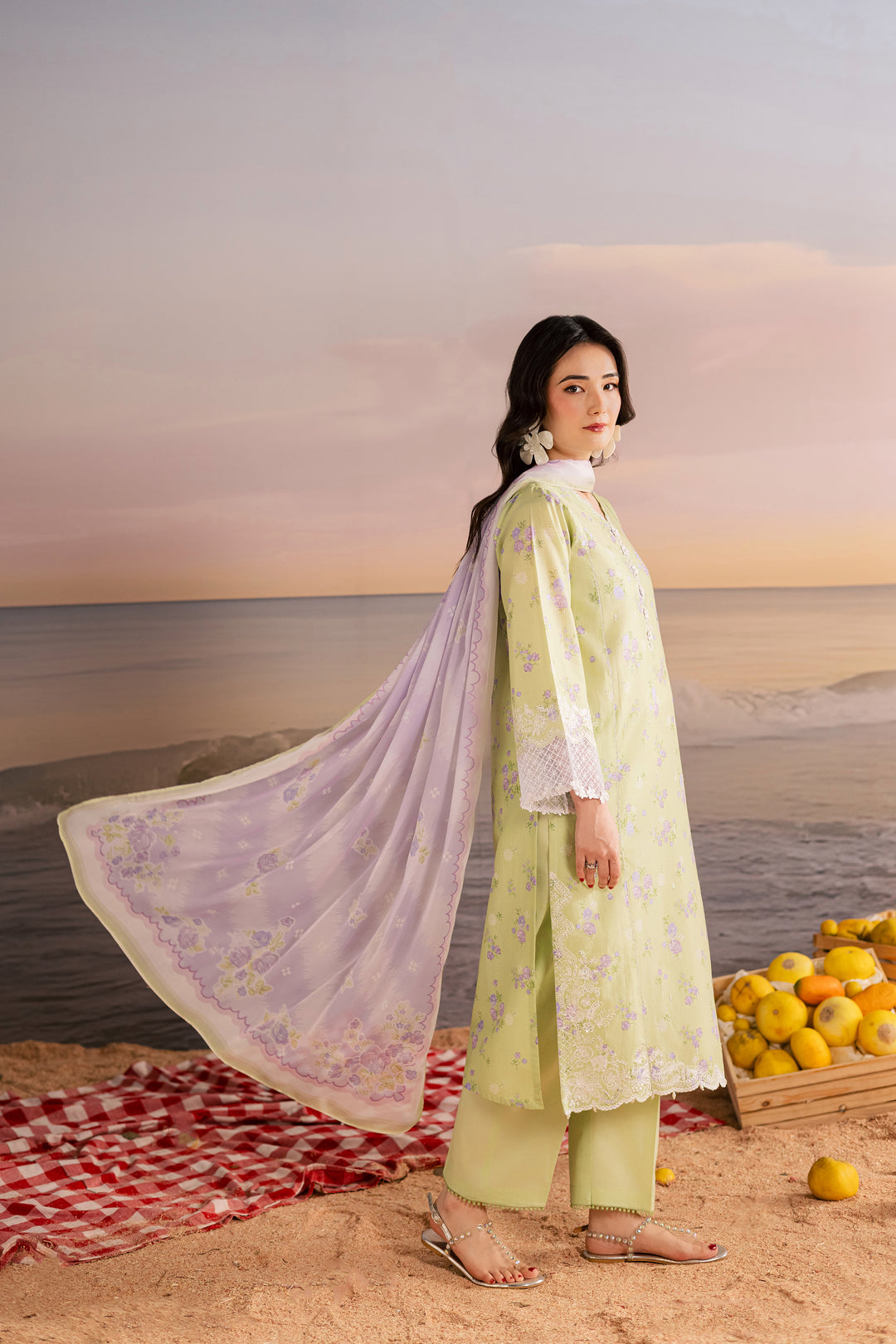 Rasp 3Pc - Printed Lawn Dress