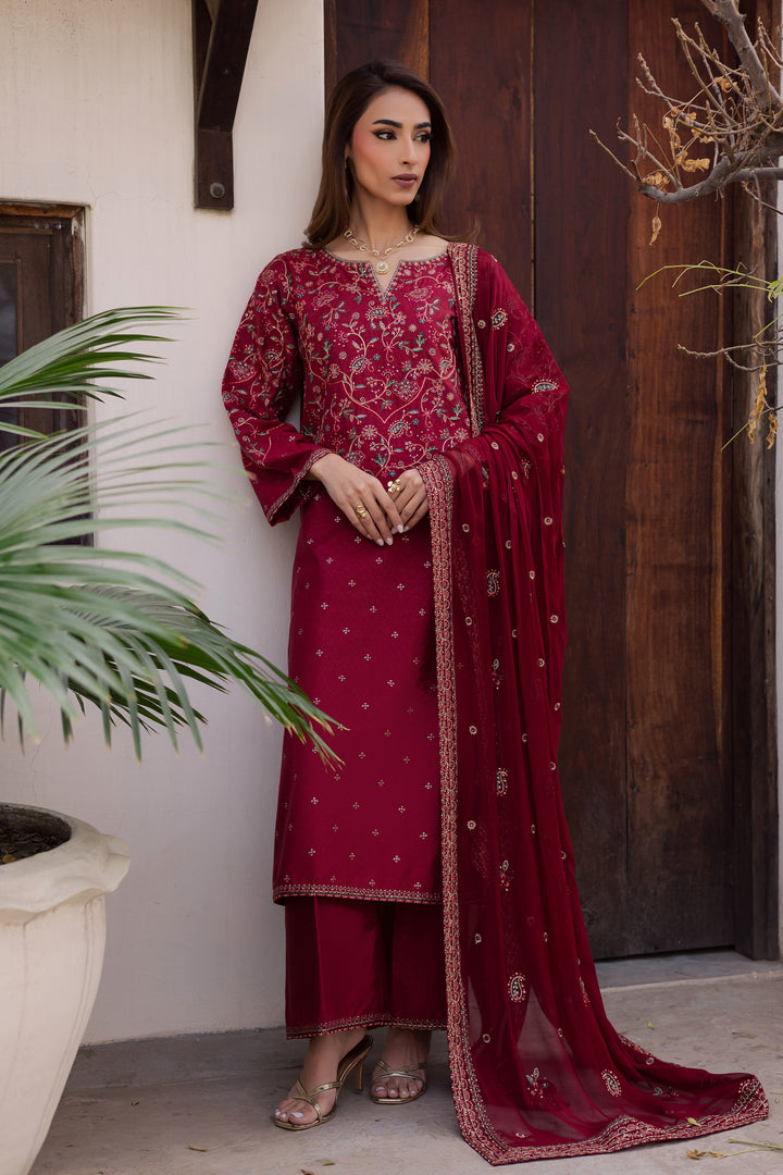 Marilyn 3Pc - Embroidered Festive Pret