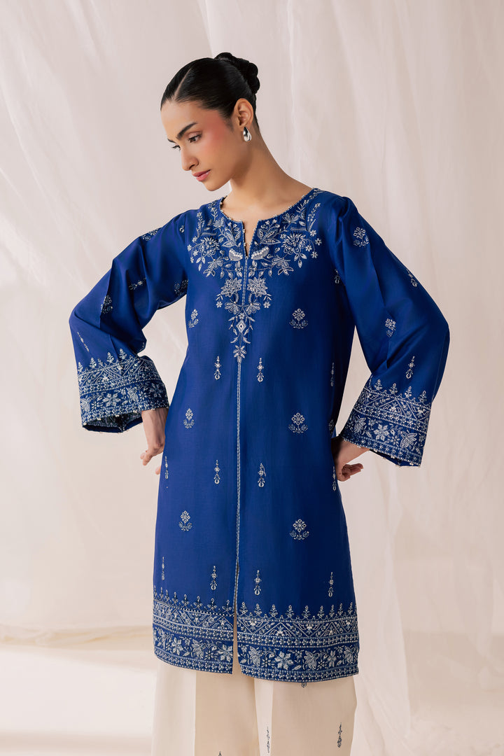 Blue Poppy 2Pc - Luxury Embroidered Lawn