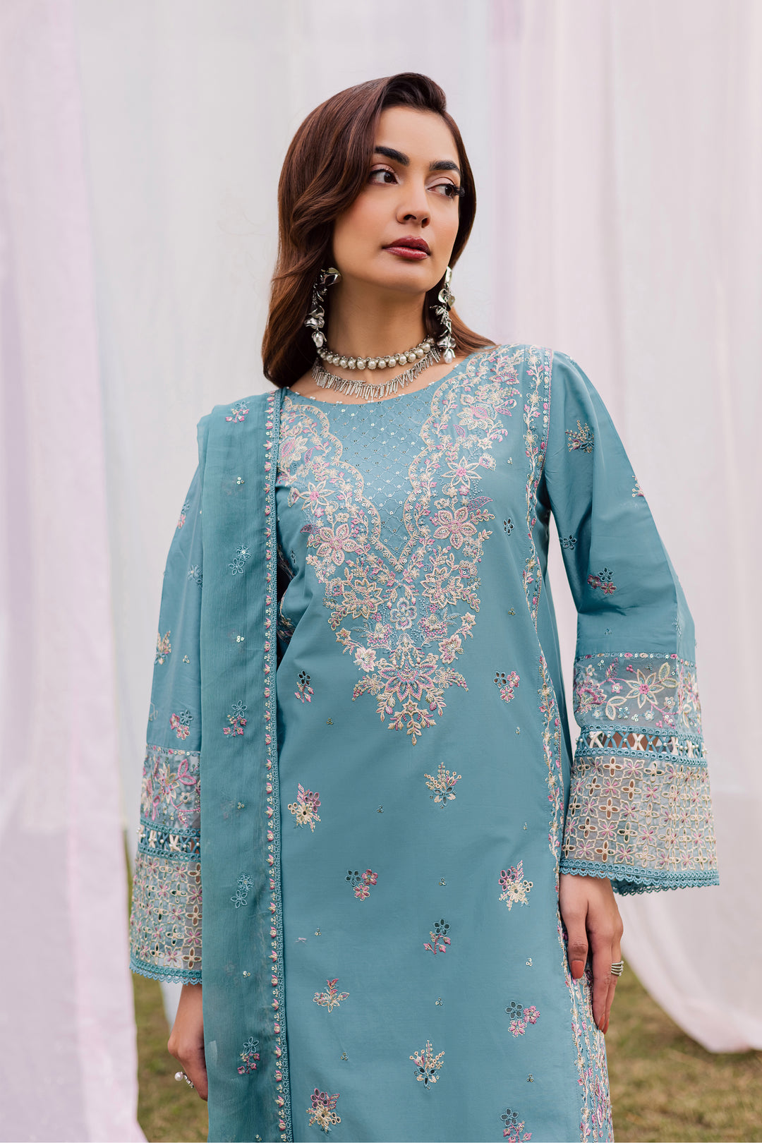 Aanso 3Pc - Festive Embroidered Lawn