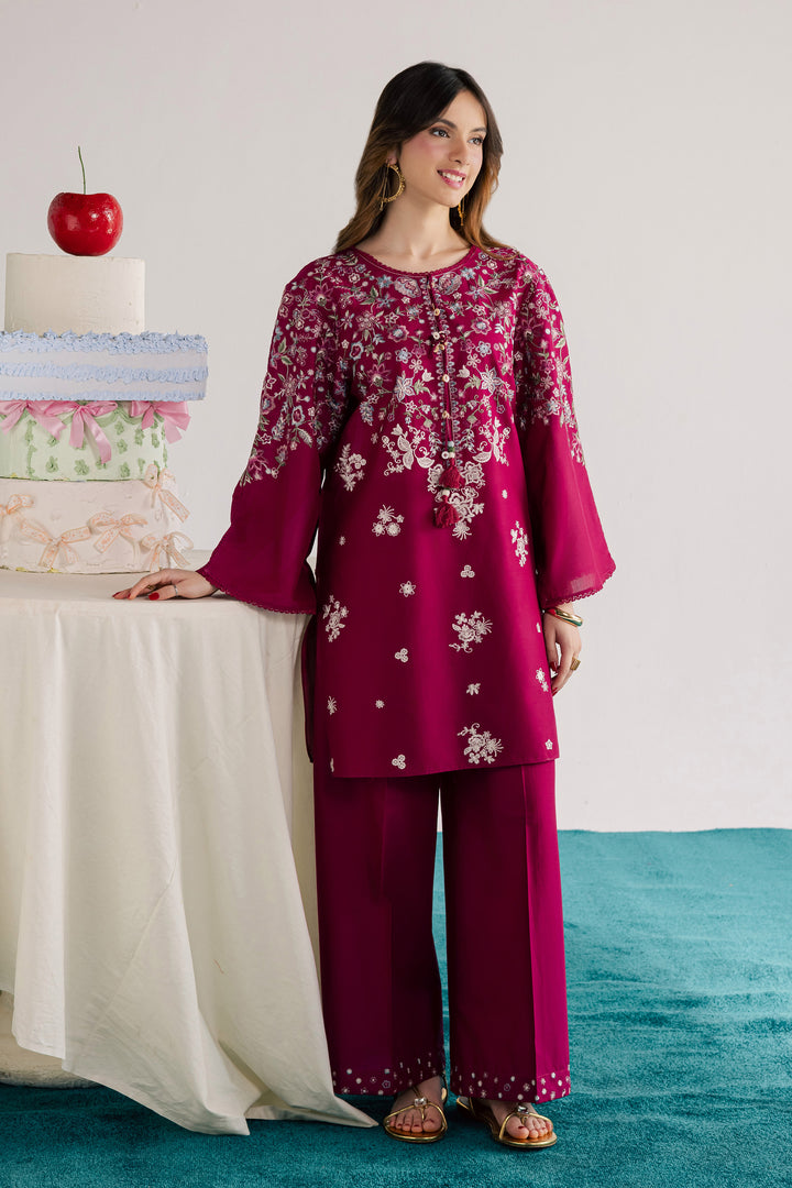 Pink Flora 2Pc - Embroidered Lawn Dress