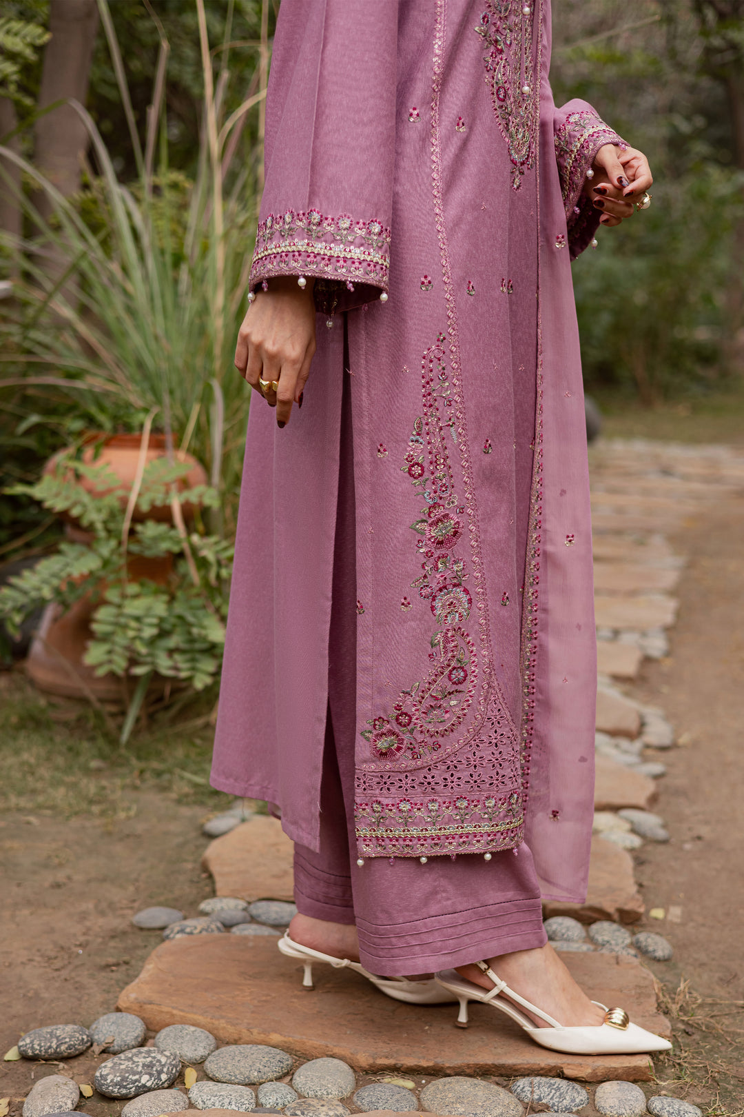 November 3Pc - Embroidered Festive Pret