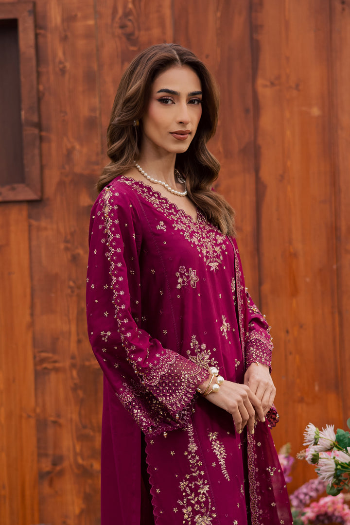 Rubba 3Pc - Festive Embroidered Lawn