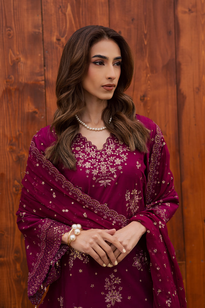 Rubba 3Pc - Festive Embroidered Lawn