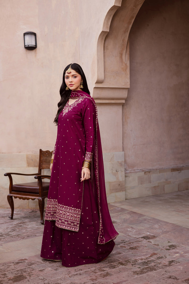 CherryBerry 3Pc - Festive Embroidered Lawn