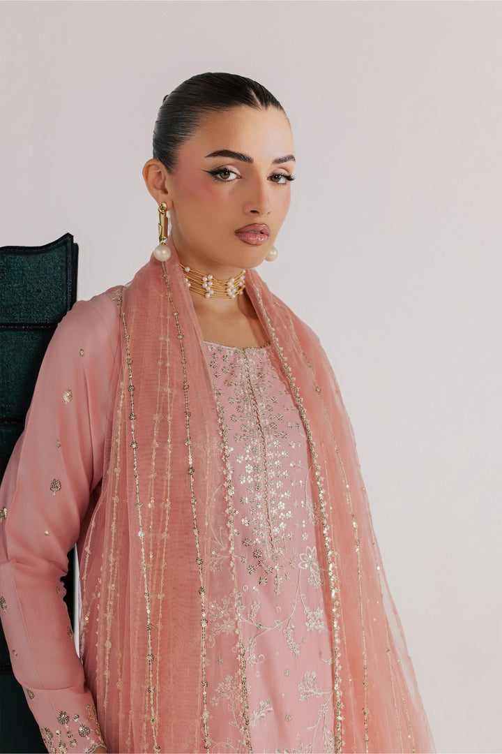 Pink Gulrukh 3Pc - Luxury Embroidered Lawn