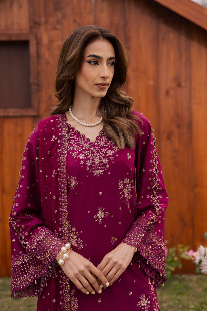 Rubba 3Pc - Festive Embroidered Lawn