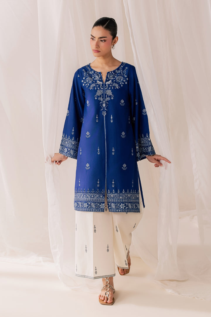 Blue Poppy 2Pc - Luxury Embroidered Lawn