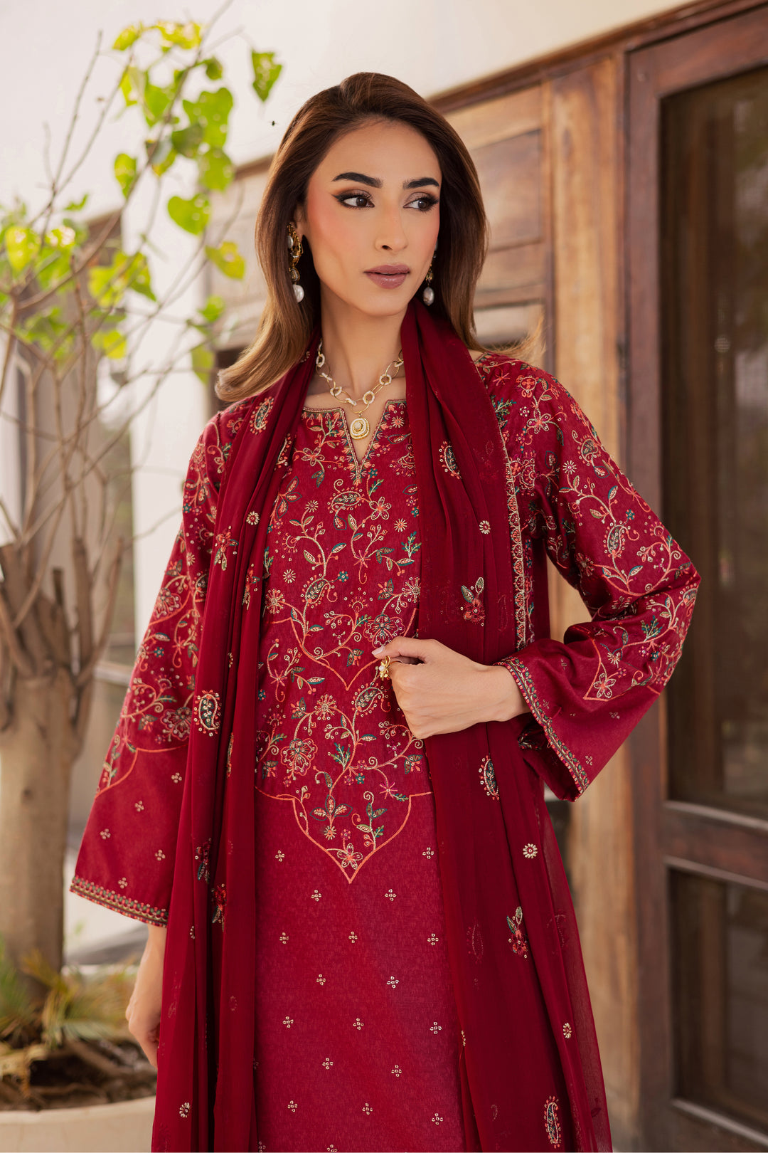 Marilyn 3Pc - Embroidered Festive Pret