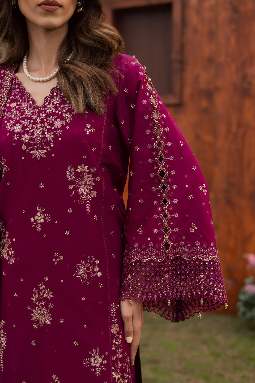 Rubba 3Pc - Festive Embroidered Lawn