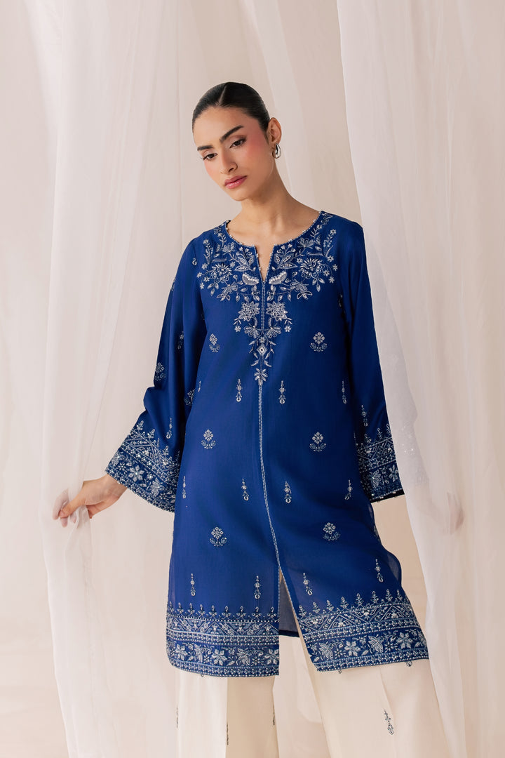 Blue Poppy 2Pc - Luxury Embroidered Lawn