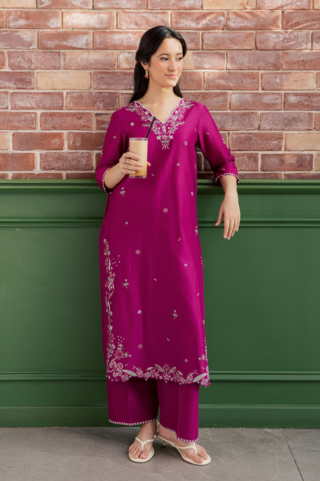 Ada 2Pc - Embroidered Lawn Dress