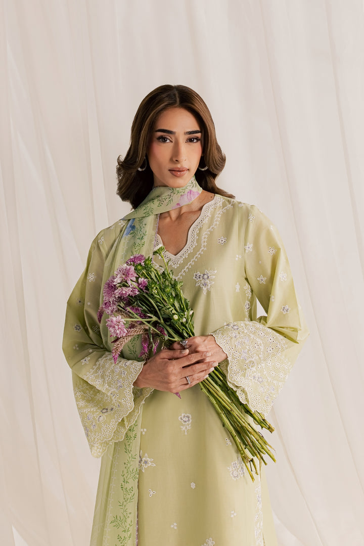 Basma 3Pc - Embroidered Lawn Dress