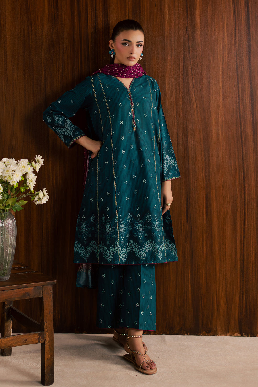 Wybe 3Pc - Printed Lawn Dress