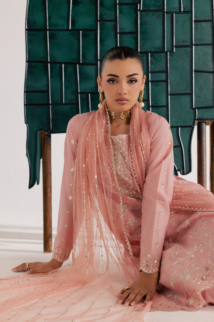 Pink Gulrukh 3Pc - Luxury Embroidered Lawn