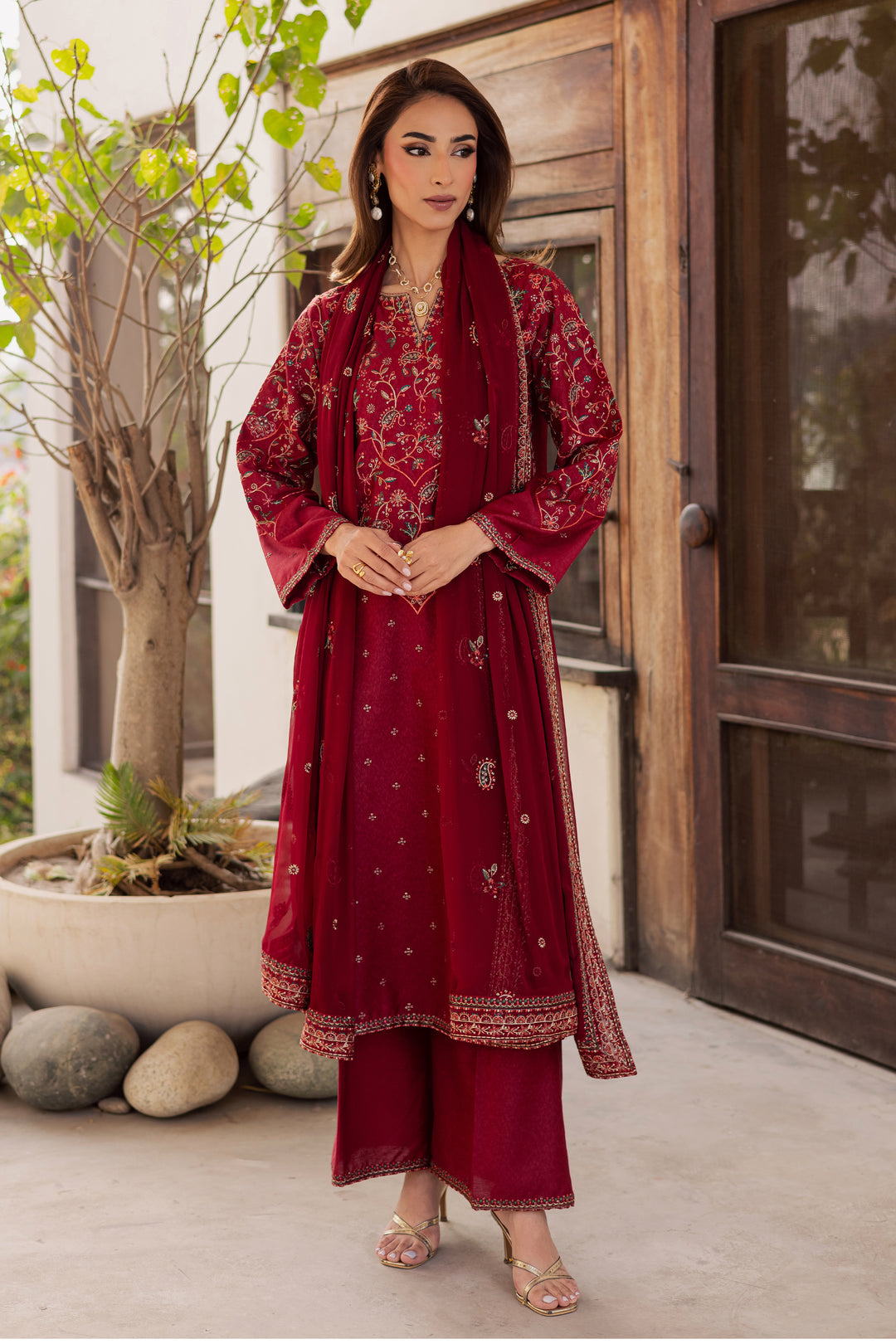 Marilyn 3Pc - Embroidered Festive Pret