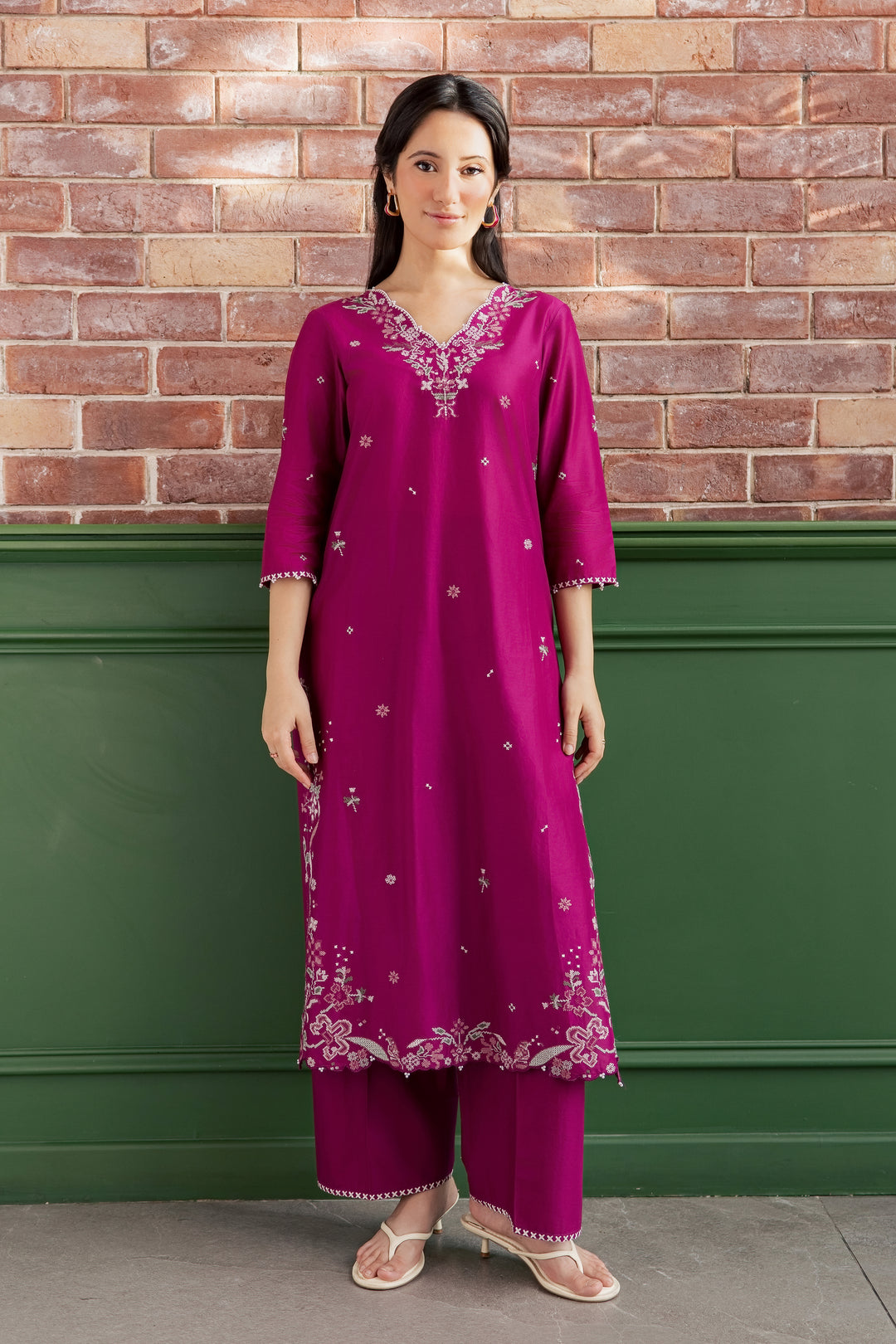 Ada 2Pc - Embroidered Lawn Dress