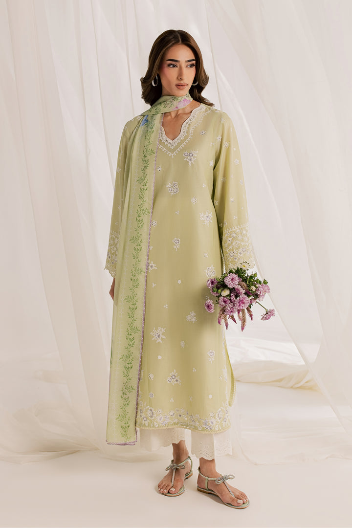 Basma 3Pc - Embroidered Lawn Dress
