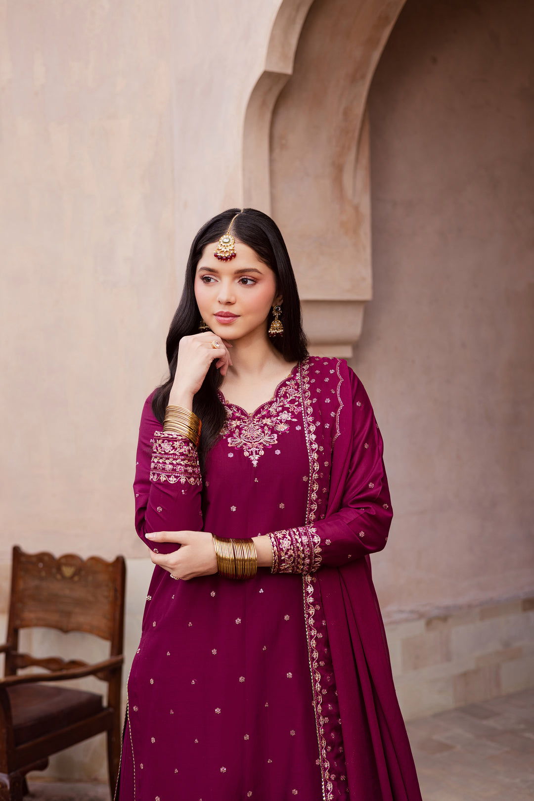 CherryBerry 3Pc - Festive Embroidered Lawn